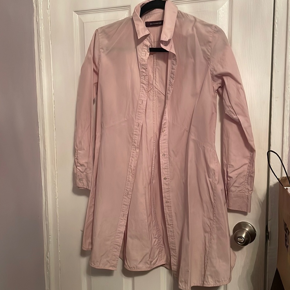 Dusty Pink Button Down Dress